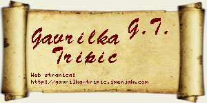 Gavrilka Tripić vizit kartica